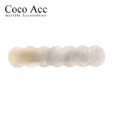 japan korean new design acrylic colid candy color Scallop shell bar shaped wave simple hair side clips grips barrettes kids baby