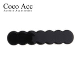 japan korean new design acrylic colid candy color Scallop shell bar shaped wave simple hair side clips grips barrettes kids baby