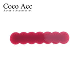 japan korean new design acrylic colid candy color Scallop shell bar shaped wave simple hair side clips grips barrettes kids baby