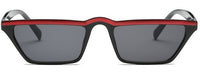 Black Fashion Design Women Sun Glasses Flat Top Sunglasses Square Frame Classic Shades Vintage Black Red Eyewear Oculos de sol
