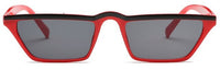 Black Fashion Design Women Sun Glasses Flat Top Sunglasses Square Frame Classic Shades Vintage Black Red Eyewear Oculos de sol