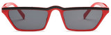 Black Fashion Design Women Sun Glasses Flat Top Sunglasses Square Frame Classic Shades Vintage Black Red Eyewear Oculos de sol