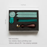 JIANWU 1pc Creative retro fire paint seal set diy manual ribbon stamps envelope greeting card seal