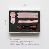 JIANWU 1pc Creative retro fire paint seal set diy manual ribbon stamps envelope greeting card seal