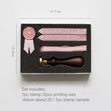 JIANWU 1pc Creative retro fire paint seal set diy manual ribbon stamps envelope greeting card seal