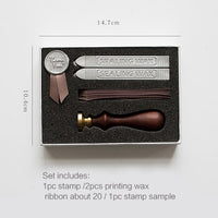 JIANWU 1pc Creative retro fire paint seal set diy manual ribbon stamps envelope greeting card seal