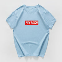 hey bitch letter funny  t-shirt women Graphic oversized japanese tops women 2020 kawaii cool streetwear vintage woman t-shirts