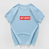 hey bitch letter funny  t-shirt women Graphic oversized japanese tops women 2020 kawaii cool streetwear vintage woman t-shirts