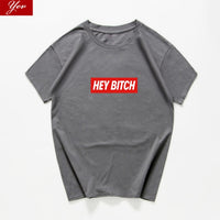hey bitch letter funny  t-shirt women Graphic oversized japanese tops women 2020 kawaii cool streetwear vintage woman t-shirts