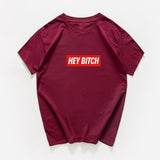 hey bitch letter funny  t-shirt women Graphic oversized japanese tops women 2020 kawaii cool streetwear vintage woman t-shirts