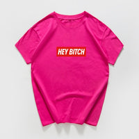 hey bitch letter funny  t-shirt women Graphic oversized japanese tops women 2020 kawaii cool streetwear vintage woman t-shirts