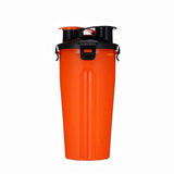 2 In 1 Pet Travel Water Bottle Foldable Dog feed Bowl Drink Cup Food Container Silicone Outdoor Portable Dog Cat Feeder
