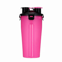 2 In 1 Pet Travel Water Bottle Foldable Dog feed Bowl Drink Cup Food Container Silicone Outdoor Portable Dog Cat Feeder