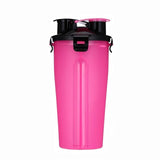 2 In 1 Pet Travel Water Bottle Foldable Dog feed Bowl Drink Cup Food Container Silicone Outdoor Portable Dog Cat Feeder