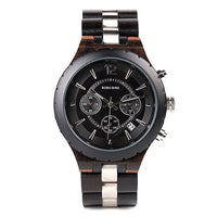 BOBO BIRD Men Watch Wood Luxury Stylish Watches Timepieces Chronograph Military Quartz Great Men&#39;s Gift relogio masculino W-R22