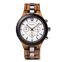 BOBO BIRD Men Watch Wood Luxury Stylish Watches Timepieces Chronograph Military Quartz Great Men&#39;s Gift relogio masculino W-R22