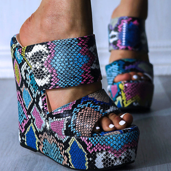 Doratasia 2020 Extreme High Heels Wedges Sexy Platform Multi Colors Summer Sandal Women Slippers Shoes