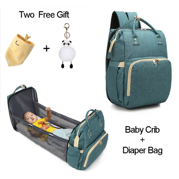Multifunctional Large Capacity 2in1 Baby Diaper Bag Backpack Bags Travel Portable Crib Maternity Baby Bag For Mom Diaper Bag