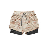 Men&#39;s Casual Shorts 2 in 1 Running Shorts Quick Drying Sport Shorts Gyms Fitness Bodybuilding Workout Built-in Pockets Short Men