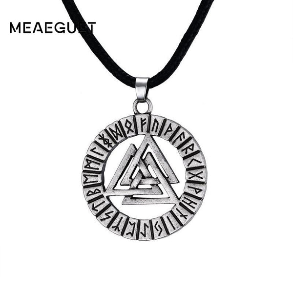 Pagan Amulet Pendant Men Necklace Scandinavian Viking Odin &#39;s Symbol Viking Warrior Slavic Norway Valknut Jewelry