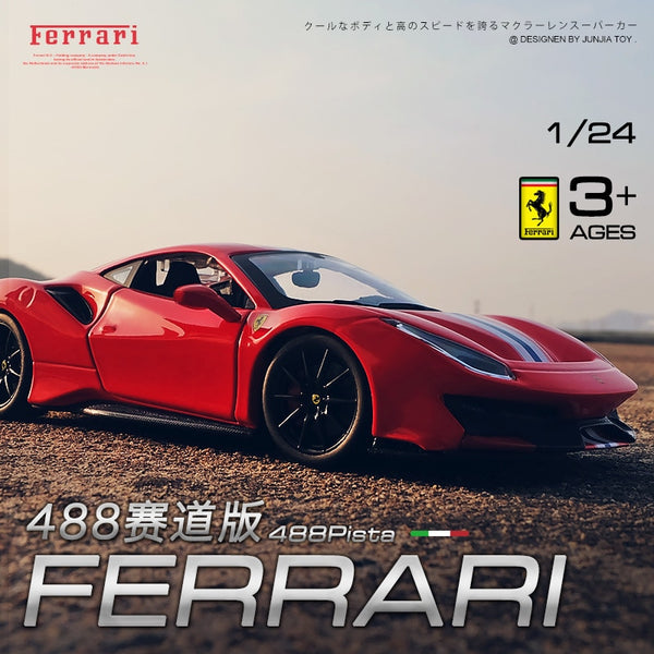 Bburago 1:24 FERRARI 488 PISTA simulation alloy car model Collect gifts toy