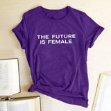 THE FUTURE IS FEMALE Print Women Tshirt Feminists Harajuku Aesthetics Summer Casual T Shirt Tops Camisetas Mujer Manga Corta
