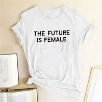 THE FUTURE IS FEMALE Print Women Tshirt Feminists Harajuku Aesthetics Summer Casual T Shirt Tops Camisetas Mujer Manga Corta