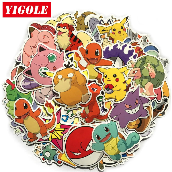 80pcs/lot Do Not Repeat PVC Sticker Anime Laptop Stickers For Kids