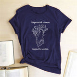 Empower Women Letter Printed Feminist T-shirt Women Short Sleeve Summer Feminism Shirt Woman Tops Clothes Graphic Tee Femme