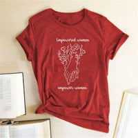 Empower Women Letter Printed Feminist T-shirt Women Short Sleeve Summer Feminism Shirt Woman Tops Clothes Graphic Tee Femme