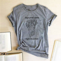 Empower Women Letter Printed Feminist T-shirt Women Short Sleeve Summer Feminism Shirt Woman Tops Clothes Graphic Tee Femme