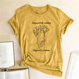 Empower Women Letter Printed Feminist T-shirt Women Short Sleeve Summer Feminism Shirt Woman Tops Clothes Graphic Tee Femme