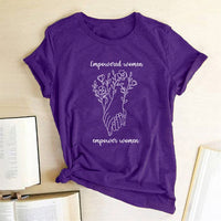 Empower Women Letter Printed Feminist T-shirt Women Short Sleeve Summer Feminism Shirt Woman Tops Clothes Graphic Tee Femme