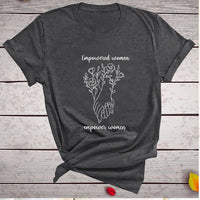 Empower Women Letter Printed Feminist T-shirt Women Short Sleeve Summer Feminism Shirt Woman Tops Clothes Graphic Tee Femme