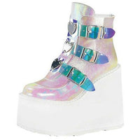 DORATASIA Luxury Brand New Fashion Female Platform Boots Classic Wedges Ankle Boots Women 2020 Metal Buckle Autumn Shoes Woman