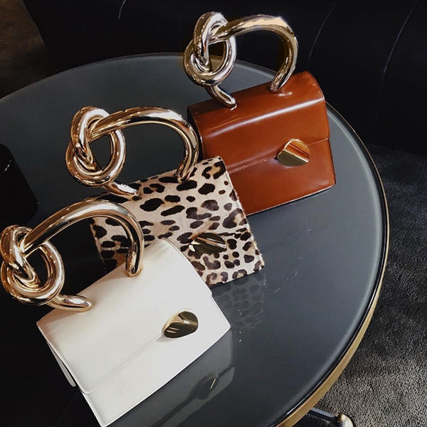 Casual Metal Handle Handbags Women Messenger Bag 2020 Brands Chains Shoulder Crossbody Bags Ladies Women&#39;s Bag Purses Bolsa Chic