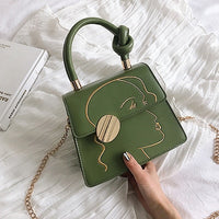 Casual Metal Handle Handbags Women Messenger Bag 2020 Brands Chains Shoulder Crossbody Bags Ladies Women&#39;s Bag Purses Bolsa Chic