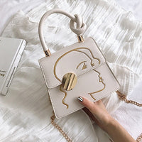 Casual Metal Handle Handbags Women Messenger Bag 2020 Brands Chains Shoulder Crossbody Bags Ladies Women&#39;s Bag Purses Bolsa Chic