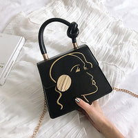 Casual Metal Handle Handbags Women Messenger Bag 2020 Brands Chains Shoulder Crossbody Bags Ladies Women&#39;s Bag Purses Bolsa Chic