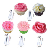 3pcs/5pcs/7pcs Cream Pastry Decorating Tips Set Stainless Steel Russian Tulip Icing Piping Cake Nozzles Cupcake Baking Tools