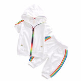 New Spring Autumn Baby Boys Girls Clothes Children Cotton Sports Jacket Pants 2Pcs/Sets Toddler Fashion Clothing Kids Tracksuits