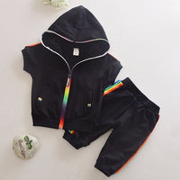 New Spring Autumn Baby Boys Girls Clothes Children Cotton Sports Jacket Pants 2Pcs/Sets Toddler Fashion Clothing Kids Tracksuits