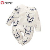 PatPat 2020 New Spring and Autumn Cute Allover Elephant Long-sleeve Jumpsuit in White for Baby Buy Clothes