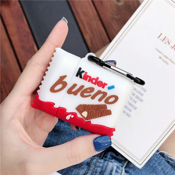 Brand Kinder chocolate 3D case For AirPods 1 2 pro charging box Soft Silicone Wireless bluetooth earphone protective cover coque
