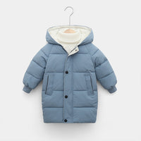 Children&#39;s Down Coat Winter Teenage Baby Boys Girls Cotton-padded Parka &amp; Coats Thicken Warm Long Jackets Toddler Kids Outerwear