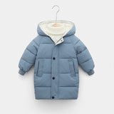 Children&#39;s Down Coat Winter Teenage Baby Boys Girls Cotton-padded Parka &amp; Coats Thicken Warm Long Jackets Toddler Kids Outerwear