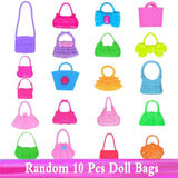 Random 1 Set Doll Accessories for Barbie Doll Shoes Boots Mini Dress Handbags Crown Hangers Glasses Doll Clothes Kids Toys 12&#39;&#39;
