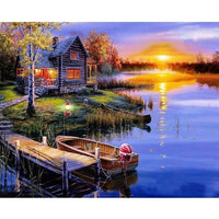 GATYZTORY DIY Painting By Numbers Sea Landscape HandPainted Oil Painting Drawing On Canvas Unique Gift Home Decoration 60×75