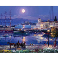 GATYZTORY DIY Painting By Numbers Sea Landscape HandPainted Oil Painting Drawing On Canvas Unique Gift Home Decoration 60×75