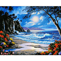 GATYZTORY DIY Painting By Numbers Sea Landscape HandPainted Oil Painting Drawing On Canvas Unique Gift Home Decoration 60×75